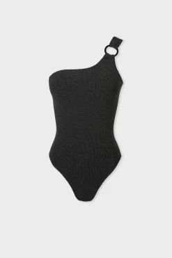 Bañador asimétrico brillante