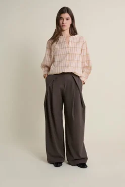 Blouse à carreaux en coton