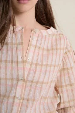 Blouse à carreaux en coton