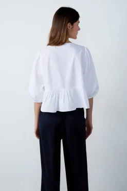 Blusa mangas 3/4 con lazos