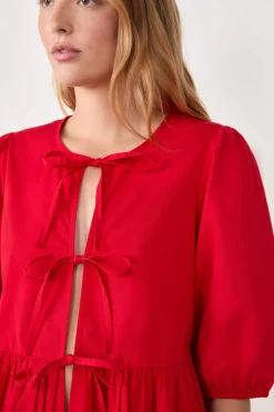 Blusa mangas 3/4 con lazos