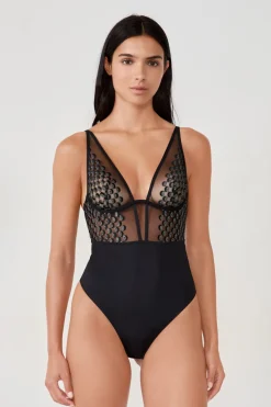 Body con aros de encaje