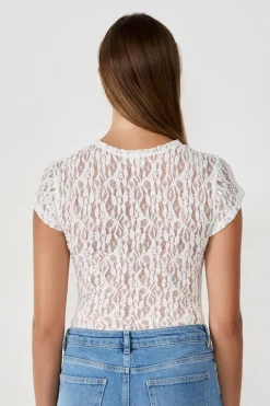 Body de encaje transparente