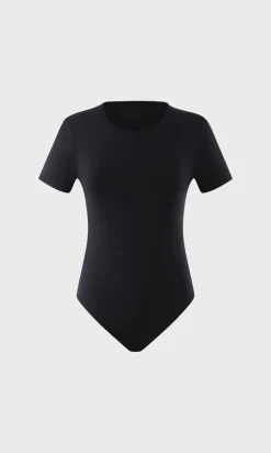 Body de manga corta de microfibra