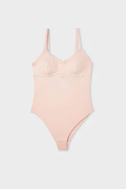 Body post-mastectomía de algodón y encaje