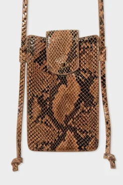 Bolso de cuero estampado