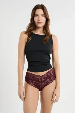 Braga brasileñas en forma de V de encaje