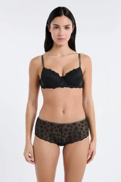 Braga culotte de encaje con motivos de estrellas brillantes