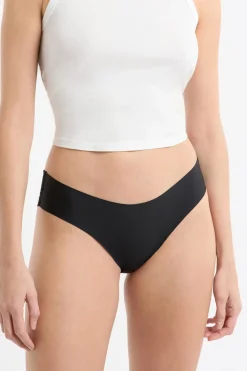 Braga de microfibra con detalles de encaje