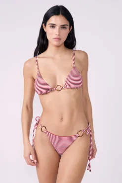 Braguita bikini con cordones y detalles de anillas