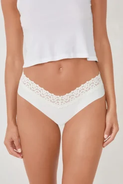 Braguita brasileña en V de microfibra y encaje