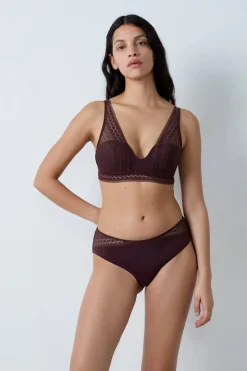 Braguita culotte con detalle de encaje