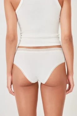 Braguita culotte de microfibra con detalle de encaje