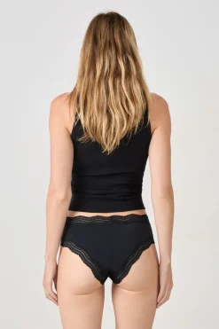 Braguita culotte de microfibra con cordones