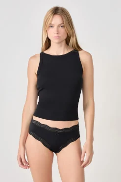 Braguita culotte de microfibra con cordones