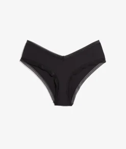 Braguita culotte en V de microfibra y encaje