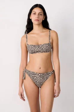 Braguita de bikini brasileña lazada de leopardo