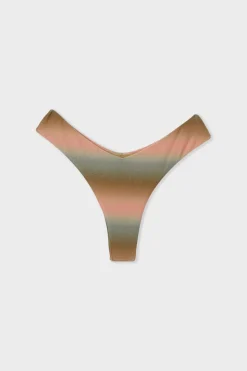 Braguita de bikini brasileña brillante tiro alto