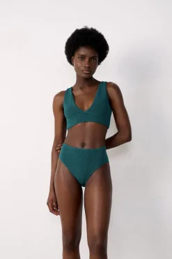 Braguita de bikini de talle alto en tejido elástico