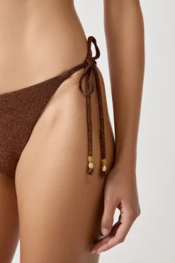 Braguita de bikini de tiras brillantes