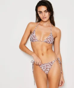 Braguita de bikini de tirantes con estampado de cebra