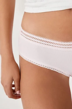 Braguita de microfibra con detalles de encaje