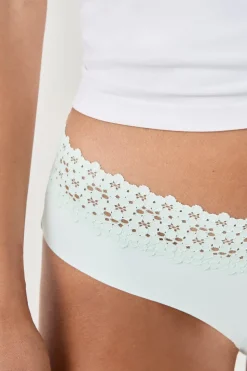 Braguita hipster V-shape de microfibra y encaje