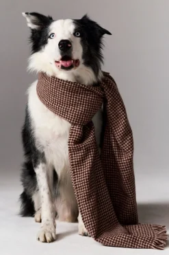 Bufanda con estampado de pata de gallo