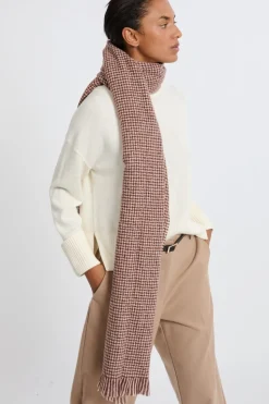 Bufanda con estampado de pata de gallo