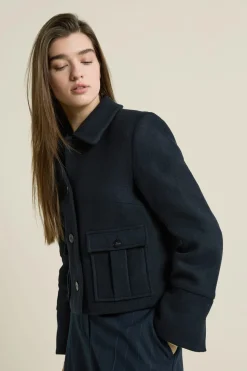 Caban court avec laine