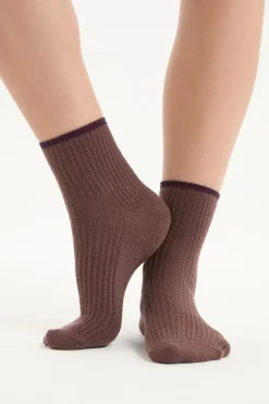 Calcetines brillantes con algodón