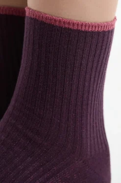 Calcetines brillantes con algodón