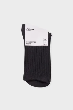 Calcetines con efecto acanalado