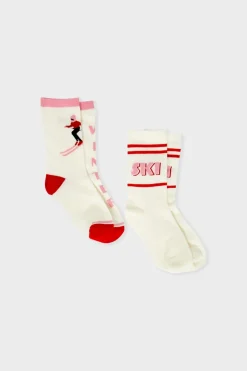 Calcetines con letras de algodón