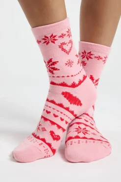 Calcetines con motivos de punto fino