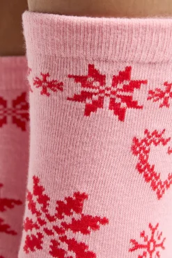 Calcetines con motivos de punto fino