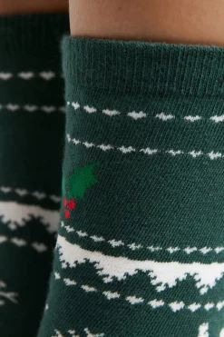 Calcetines con motivos de punto fino