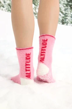 Calcetines de tejido ultrasuave con texto