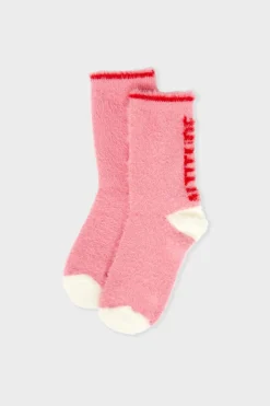 Calcetines de tejido ultrasuave con texto