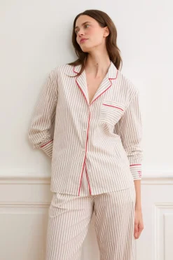 Camisa a rayas con algodón