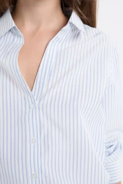 Camisa a rayas con algodón