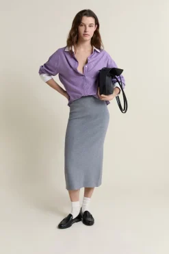 Camisa a rayas con algodón