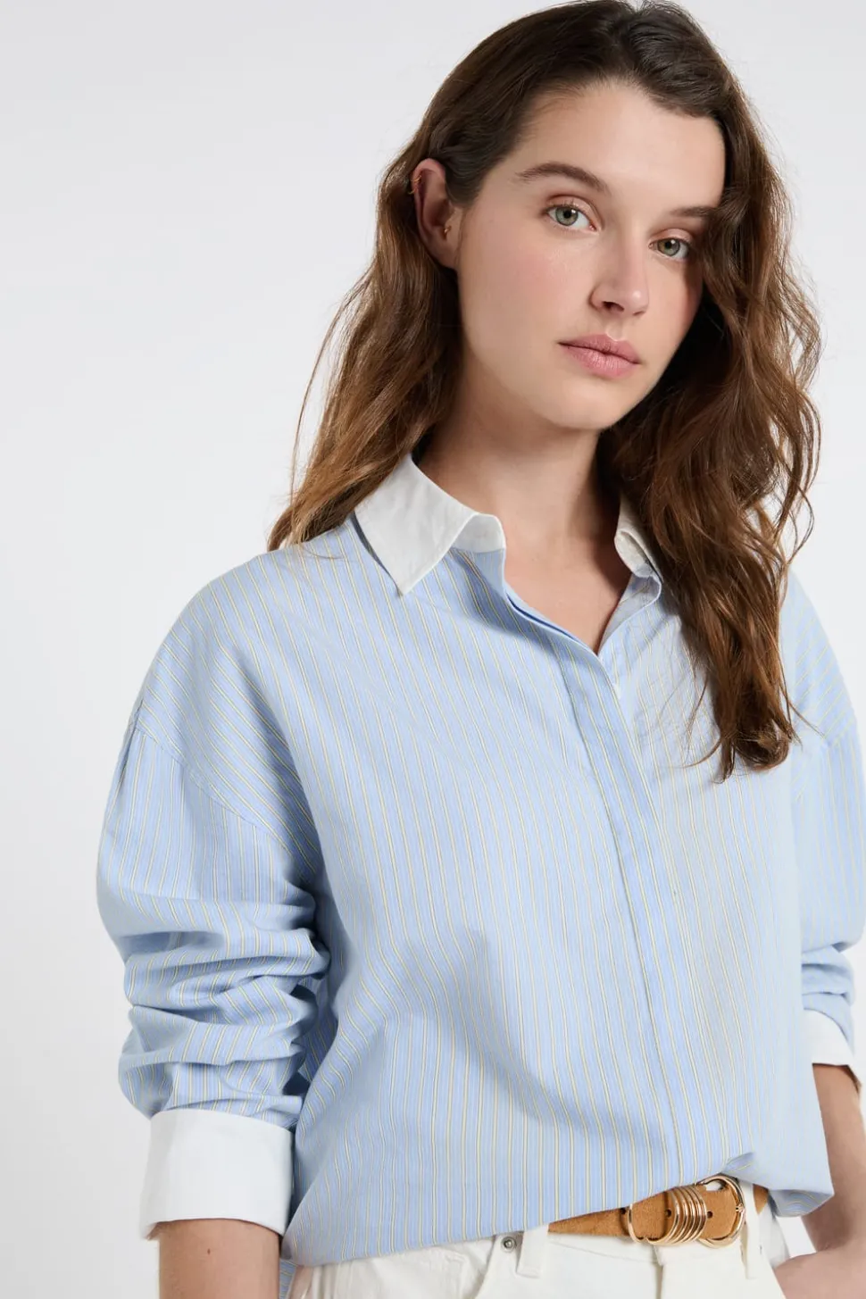 Camisa bicolor con algodón