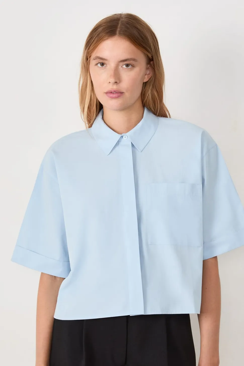 Camisa de manga corta de algodón