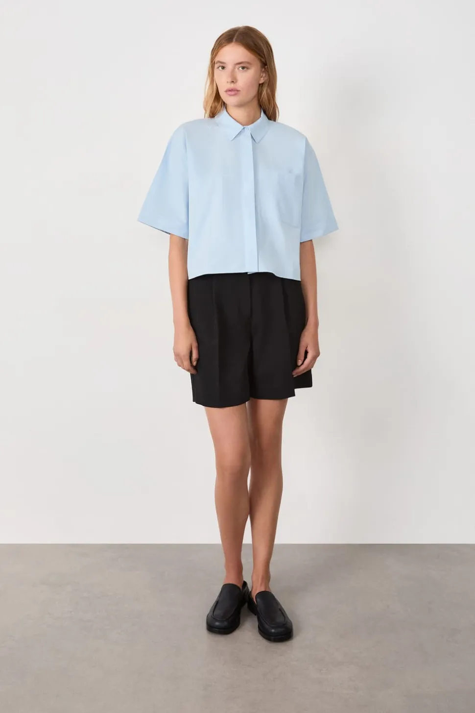 Camisa de manga corta de algodón