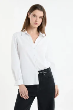 Camisa de manga larga de algodón