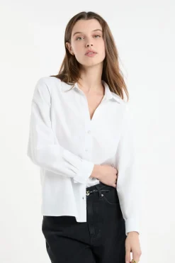 Camisa de manga larga de algodón