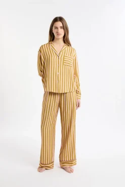 Camisa de pijama bicolor a rayas