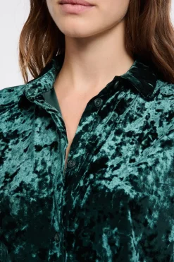 Camisa de pijama con efecto terciopelo