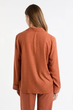 Camisa de pijama con estampado de corazones